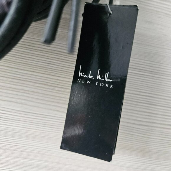 Nicole Miller 2 Bag Cosmetic Toiletry Set Black w Snake Skin NY8015 New W Tag - Picture 2 of 11